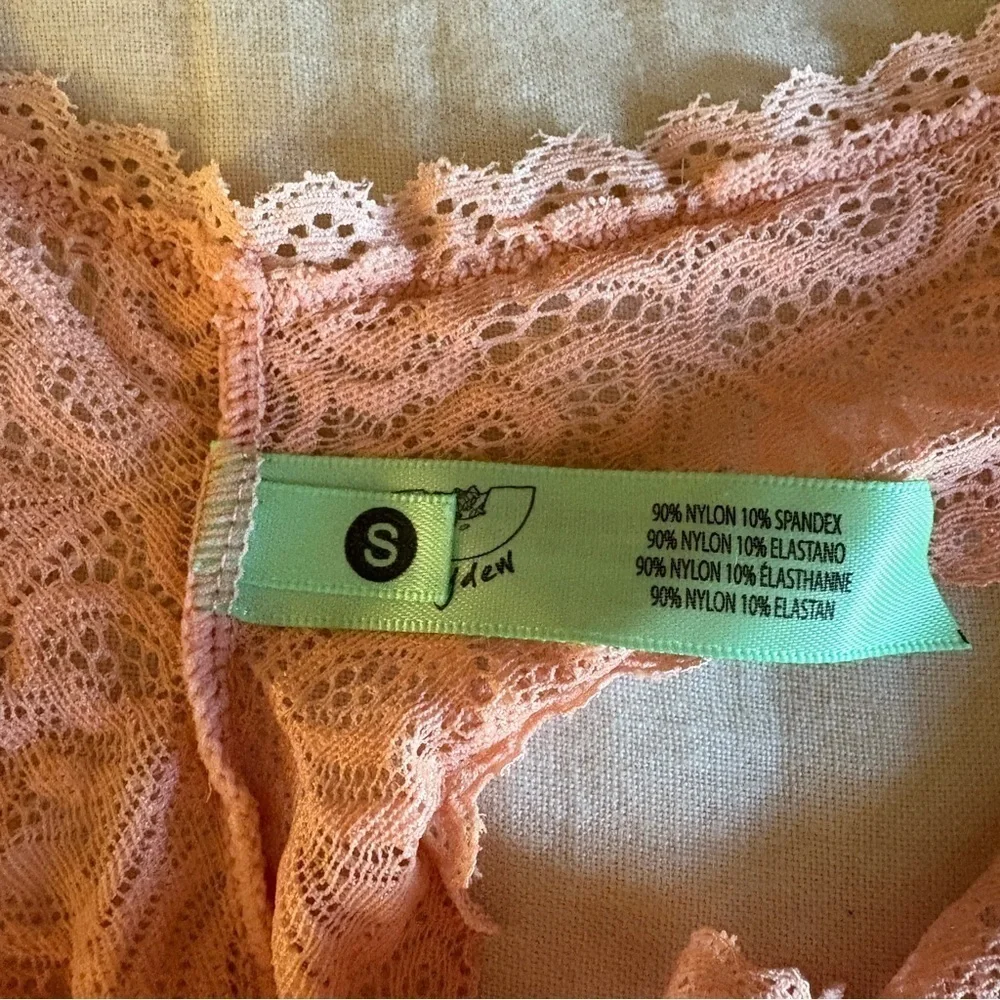 Honeydew Intimates Lace Thong Orange Pink Small